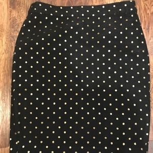 Jcrew polka dot pencil skirt